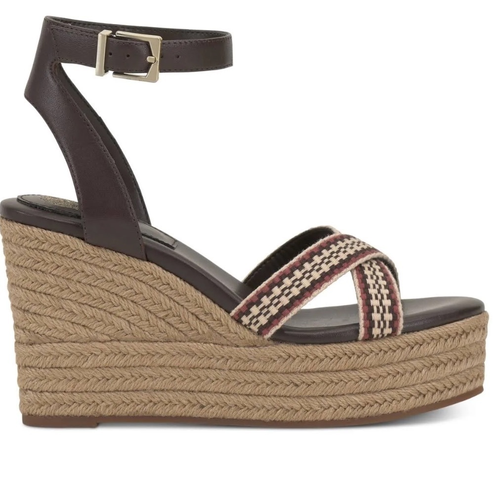 Vince Camuto Women's Fettanas Woven Strap Wedge Sandals Size 9 - Picture 2 of 13